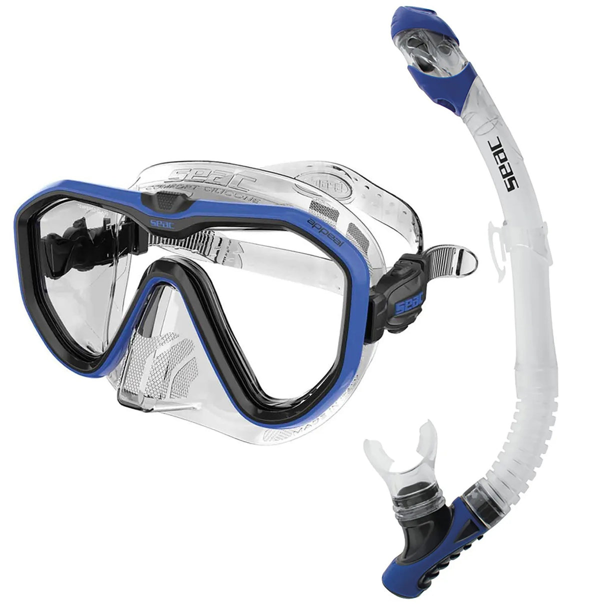 Seac Appeal Dive Mask with Reverse Dry Snorkel Set