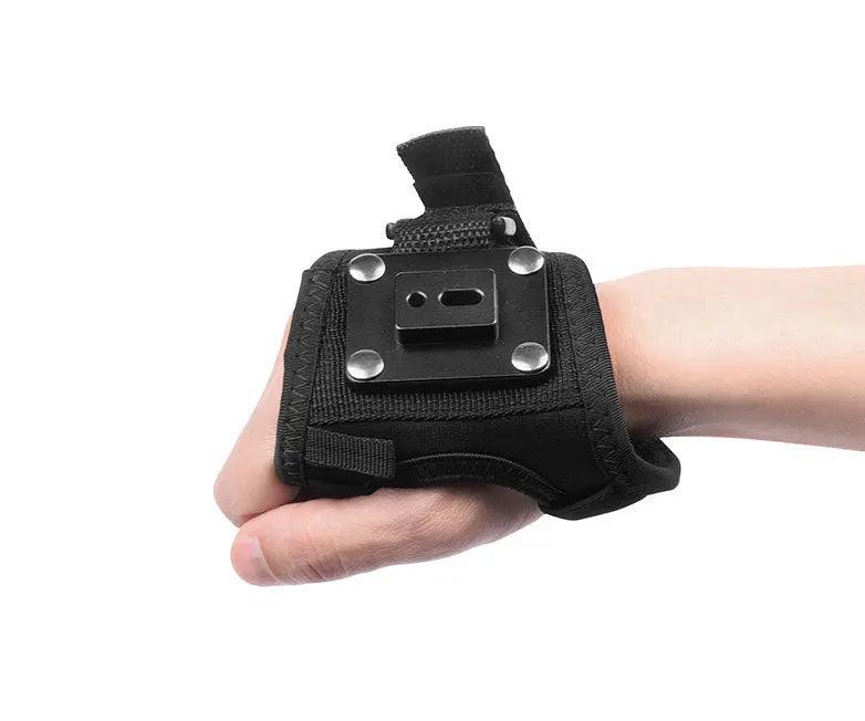 OrcaTorch WS02 wrist strap on the hand
