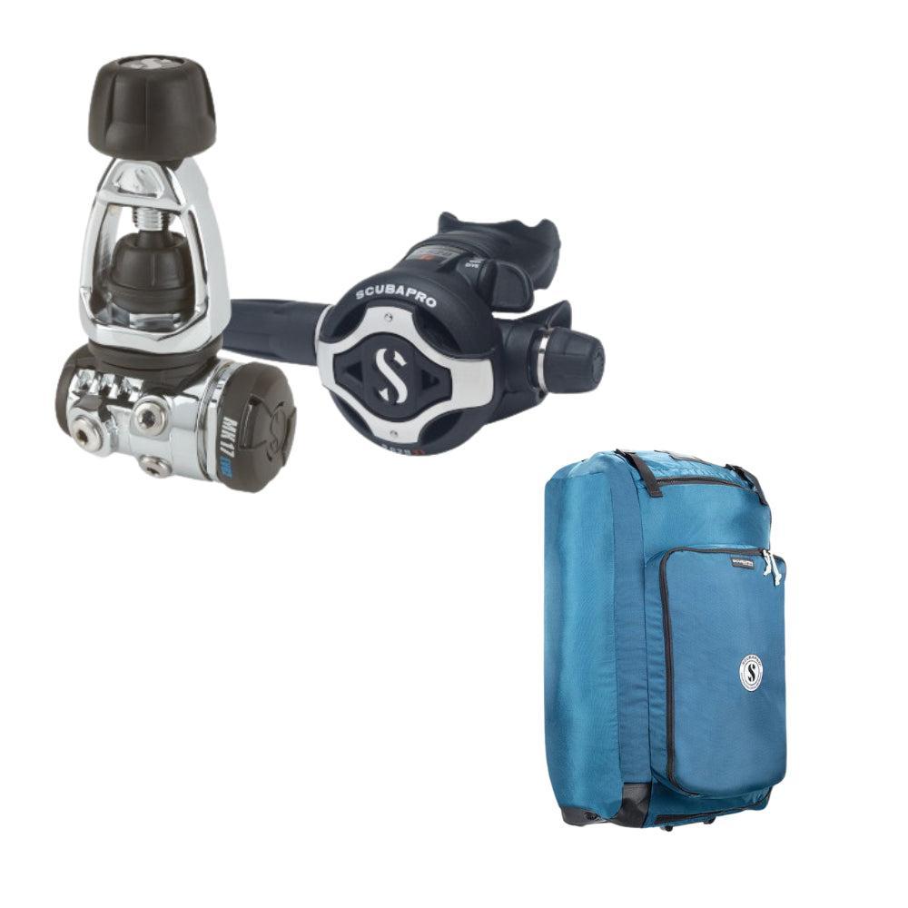 Scubapro MK17 EVO2 S620Ti Yoke Dive Regulator + ScubaPro Sport Bag 125 Roller
