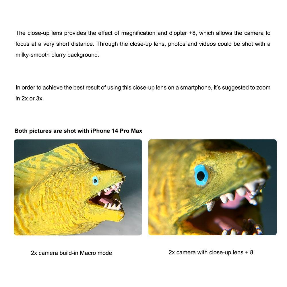 DiveVolk Underwater +8 Macro Close-up Lens for Seatouch 4 Max Housing โ 67mm Optical Wet Lens