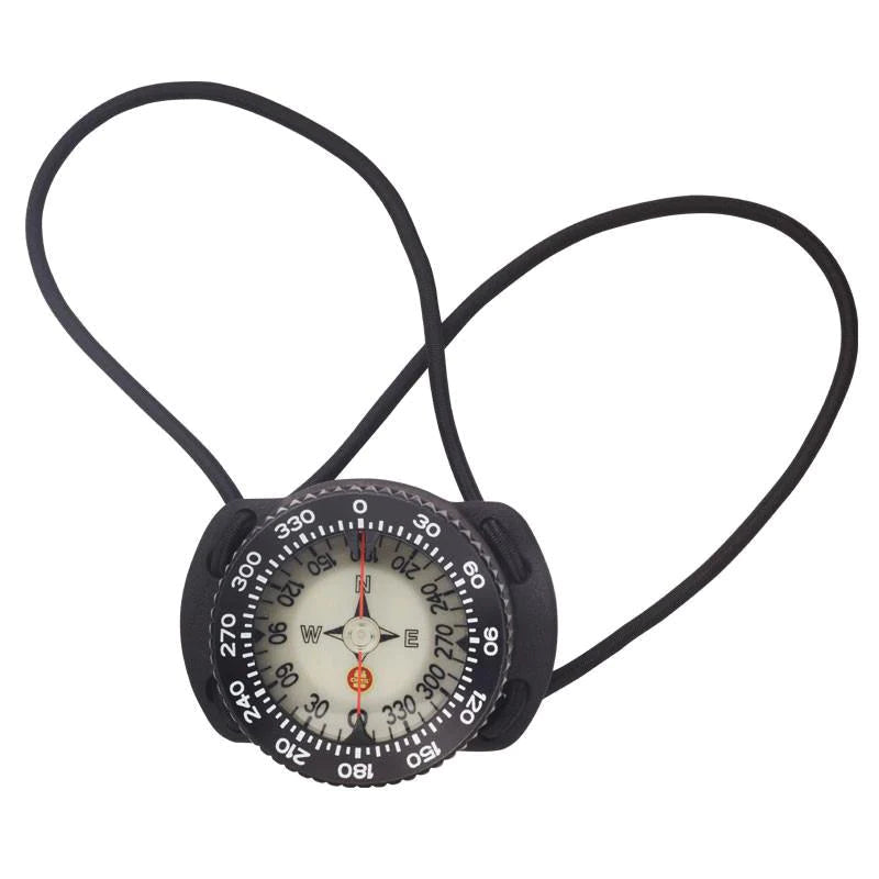 OMS Dive Gear Compass with Wrist Gauge Mount (w/ Bungee) Color Black