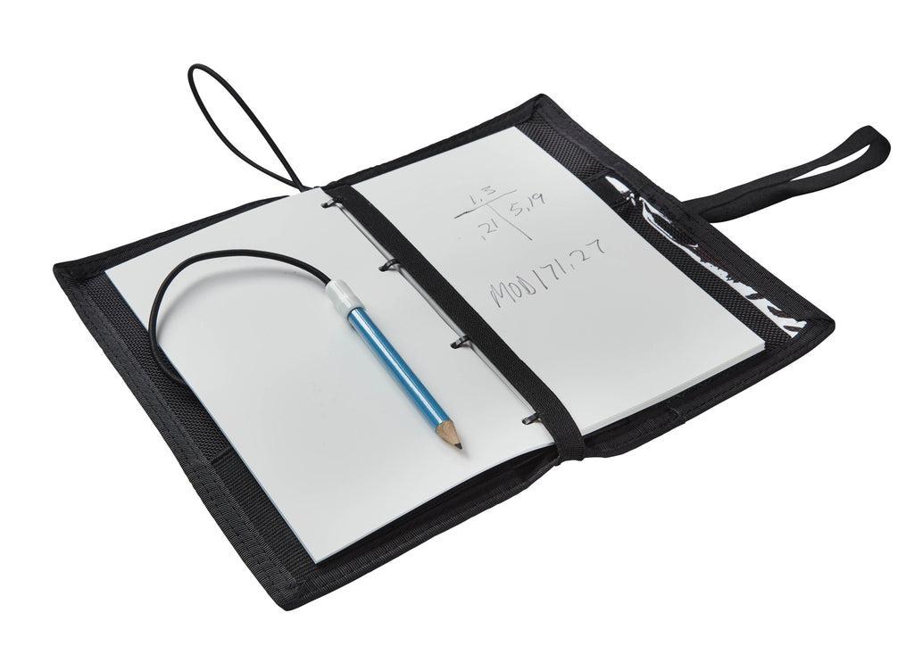 OMS Dive Gear Diver's Notebook (w/ UW Paper, Table Windows, Pocket & Pencil Holders) Color Black