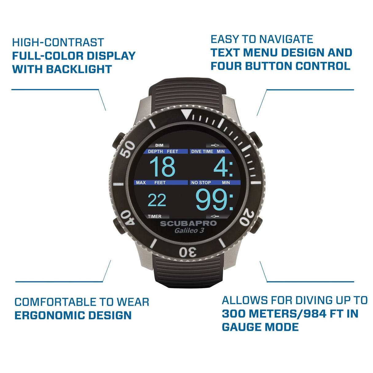 Scubapro Galileo 3 (G3) Wrist Dive Computer with Transmitter Smart + Pro