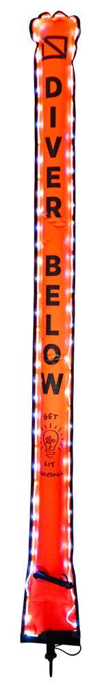 Akona Surface Marker Buoy with Lights 6 FT Orange