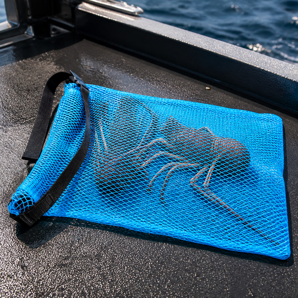 BigBlue Morifish Game Collection Lobster Bag – 14 x 24 in Heavy-Duty Nylon Mesh Waist Catch Bag