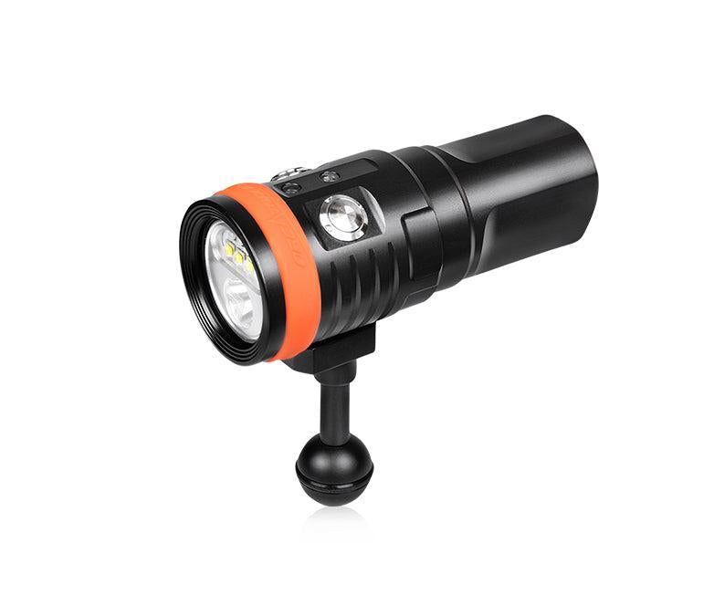 OrcaTorch D900V 2200 Lumen Four-Color Video Dive Light