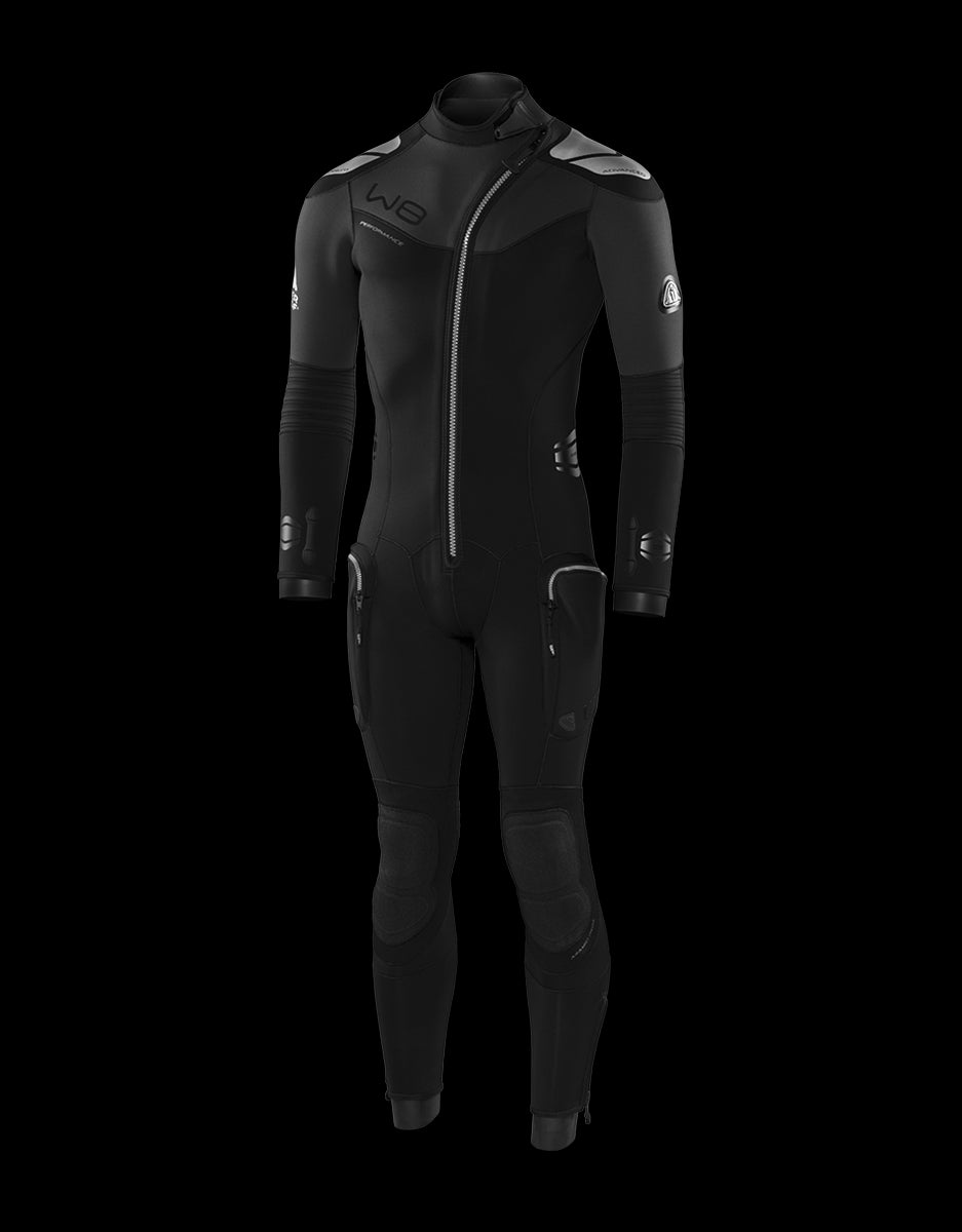 Waterproof W8 Fullsuit Front Zip 7mm Diving Wetsuit - Mens