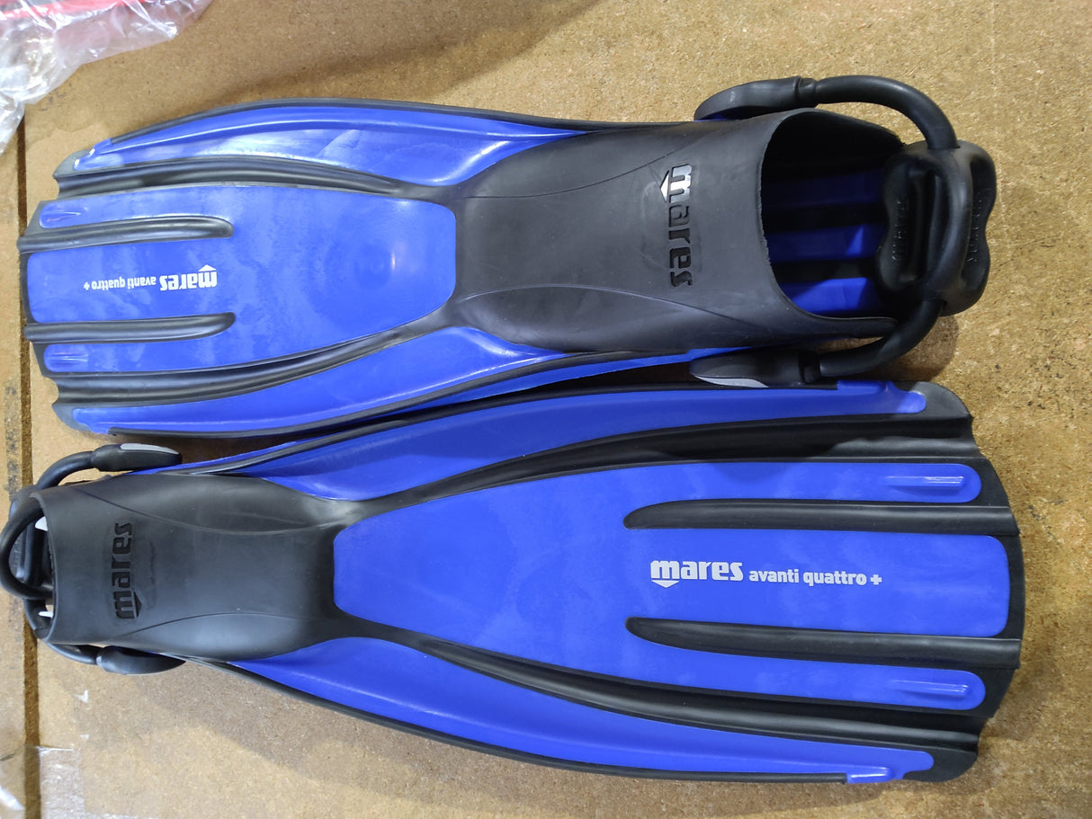Used Mares Plana Avanti Quattro Plus Open Heel Bungee Strap Dive Fins