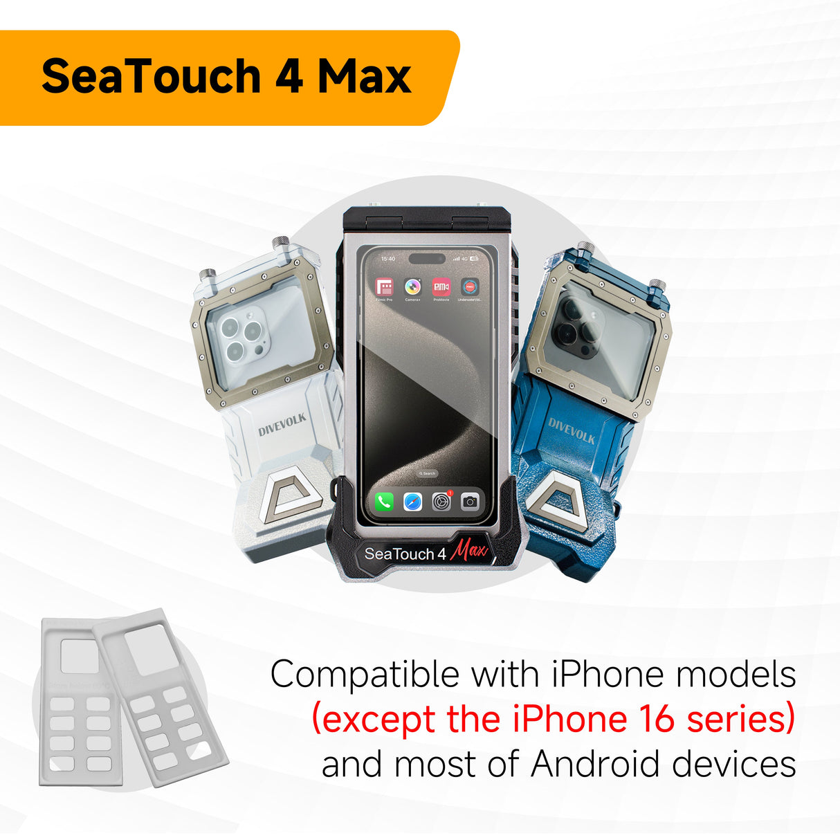 DIVEVOLK Seatouch4 Max Plus Smartphone Adapter for Dive Housing