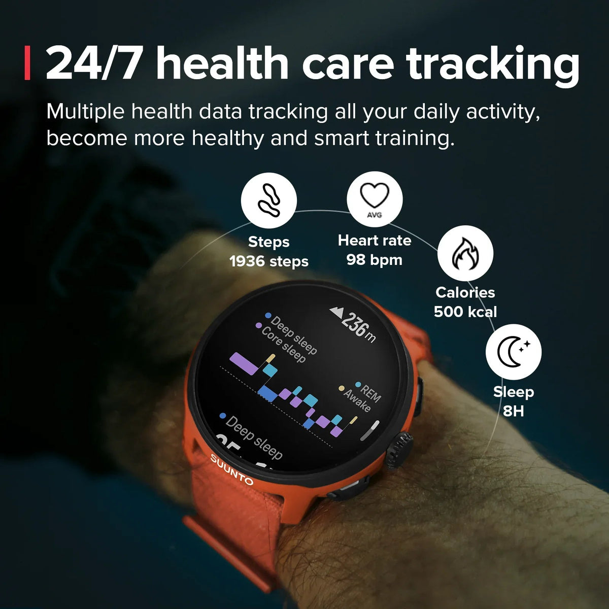 Suunto Run Coral Orange lifestyle 2