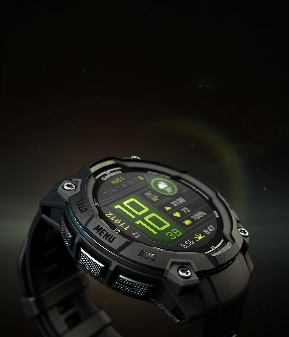 Garmin Instinct 3 45mm AMOLED Rugged GPS Smartwatch with Flashlight