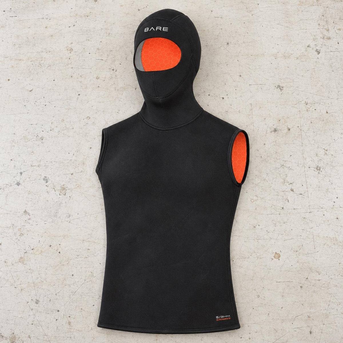 Open Box Bare 5/3mm Ultrawarmth Hooded Vest Mens — Black — open-box product photo