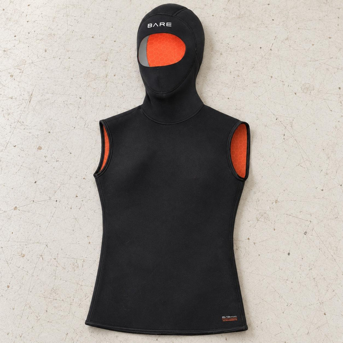 Open Box Bare 5/3mm Ultrawarmth Hooded Vest Womens — Black — open-box product photo