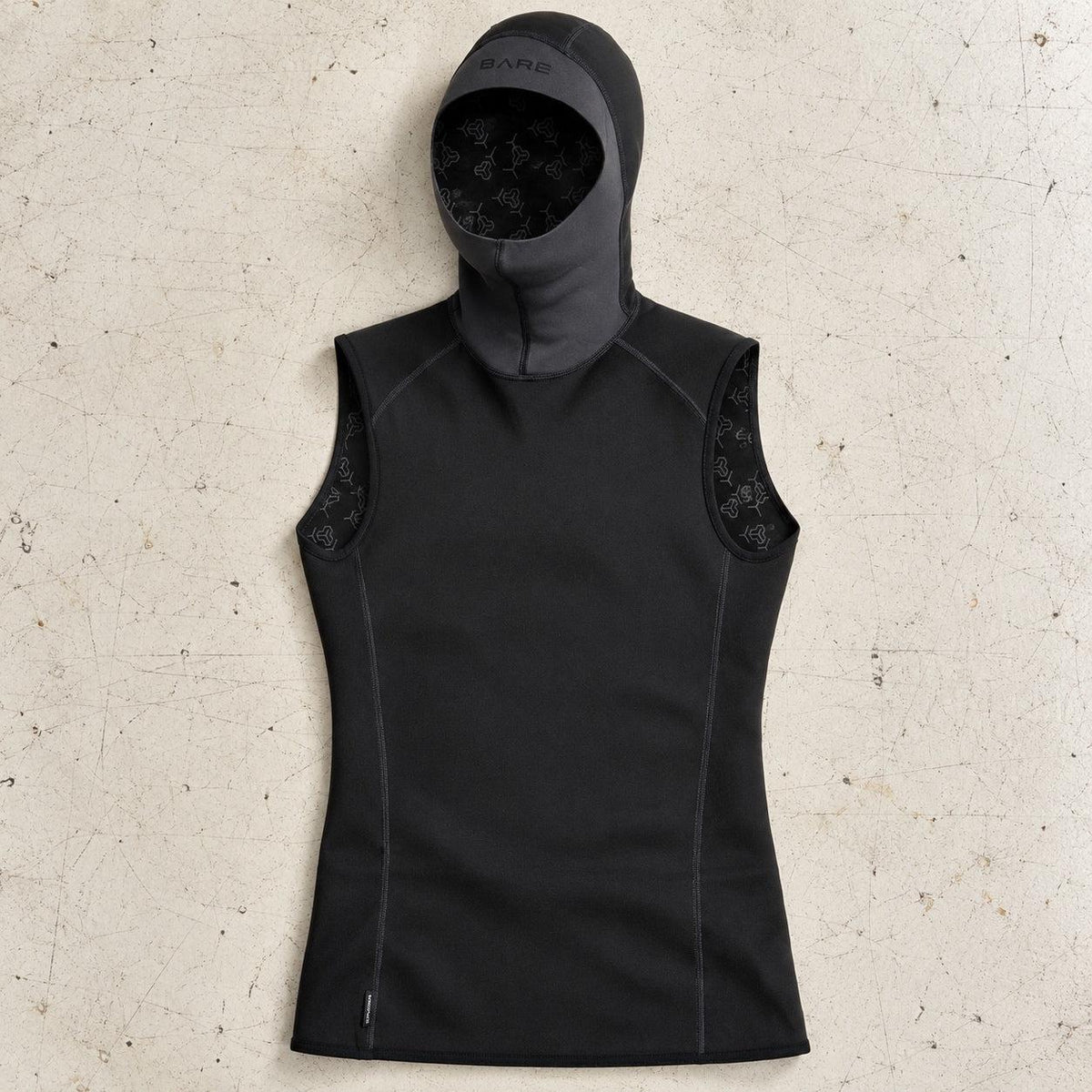 Open Box Bare EXOWEAR Hooded Vest Unisex — Black — open-box product photo