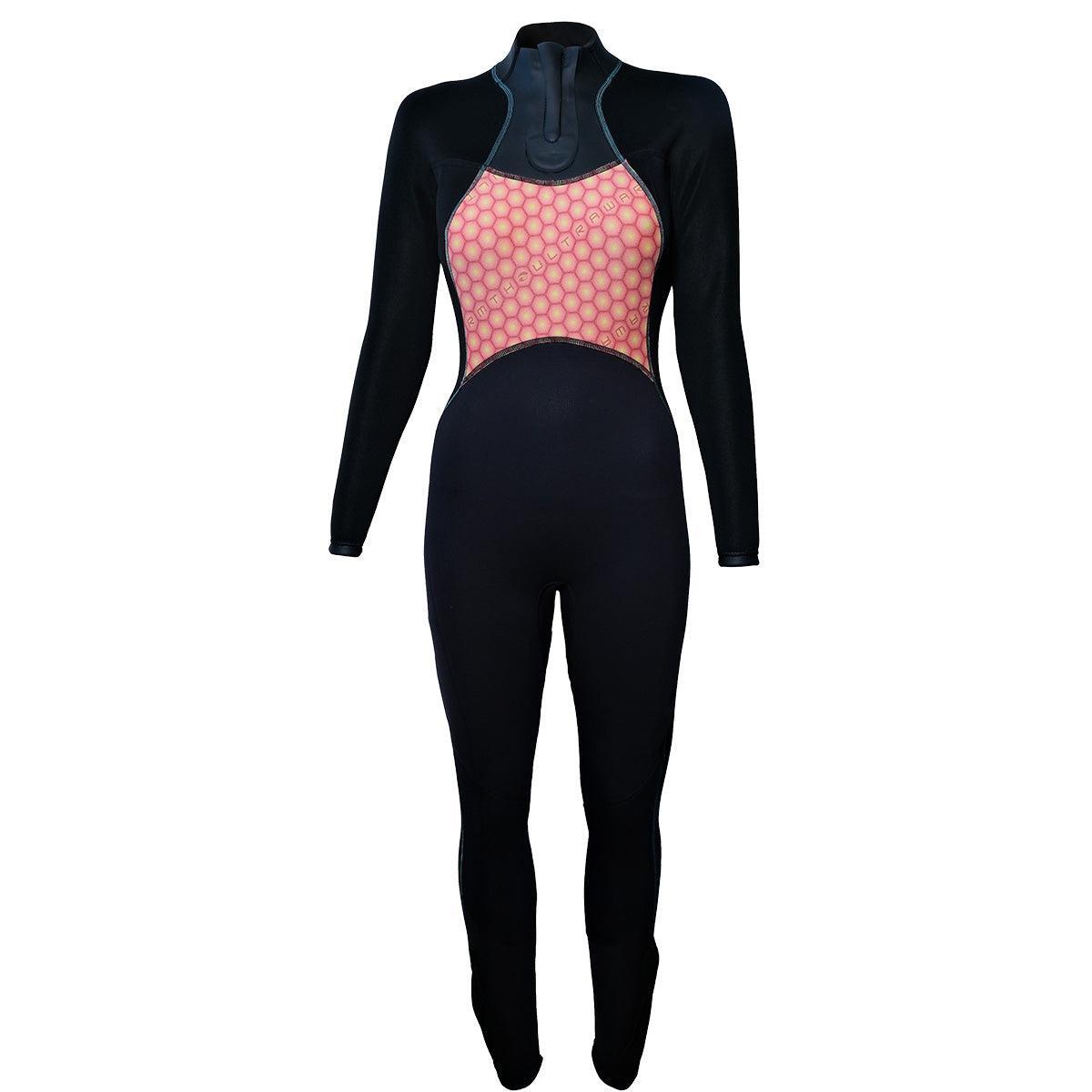 Bare 3/2mm Nixie Ultra 2.0 womens wetsuit detail - Full Front