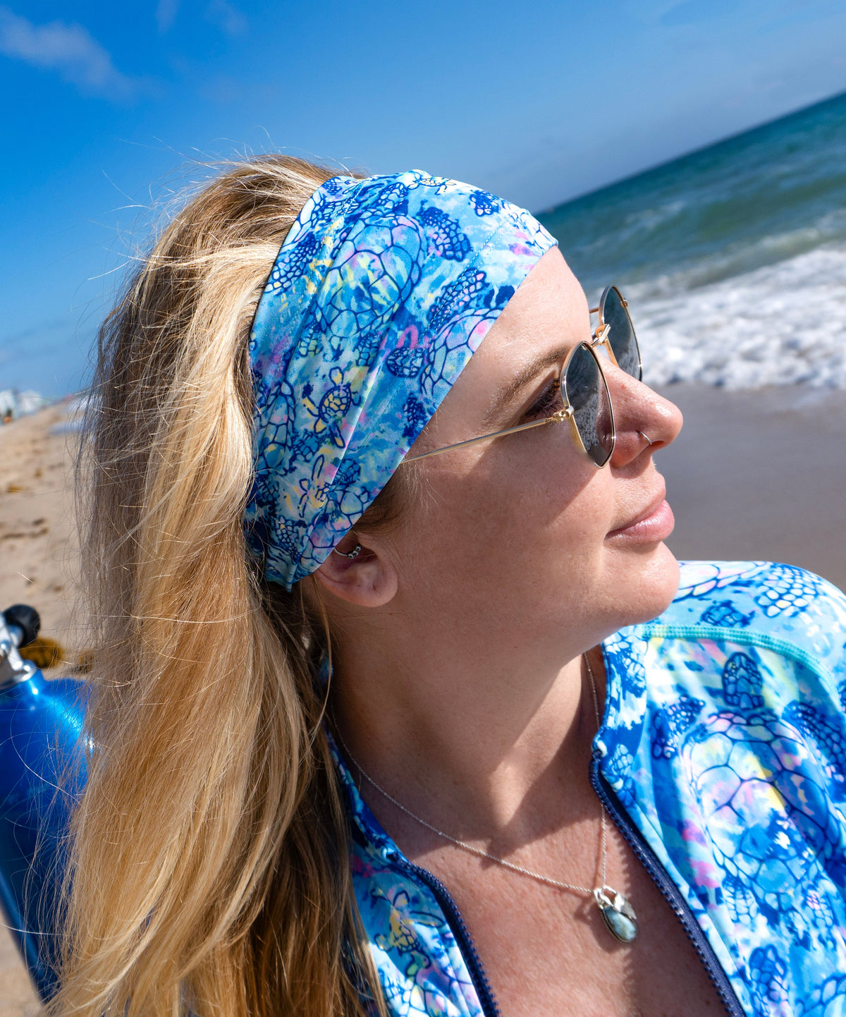 Spacefish Army Turtle Tie Dye Scuba Headband
