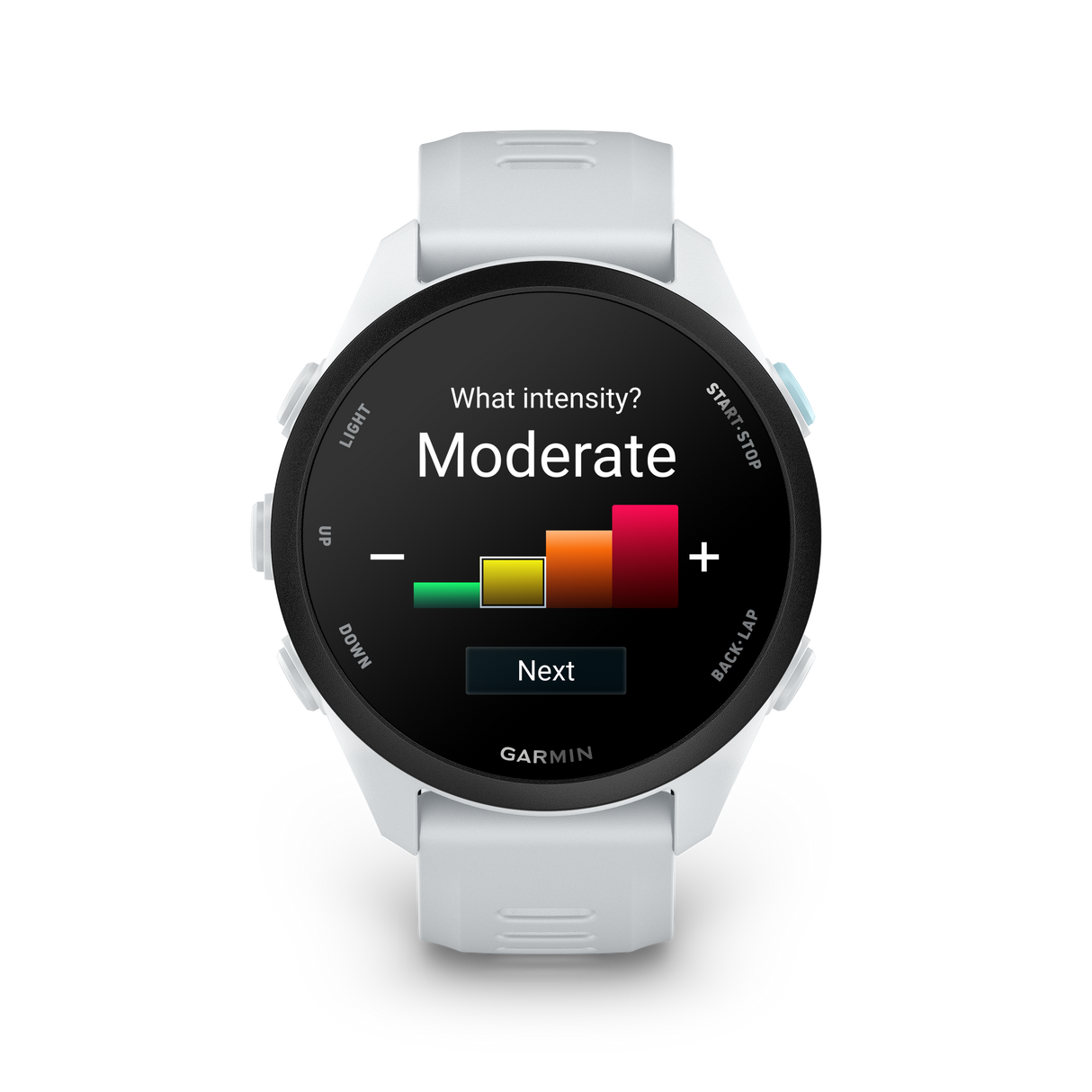 Garmin Forerunner 70 Whitestone quick workout screen