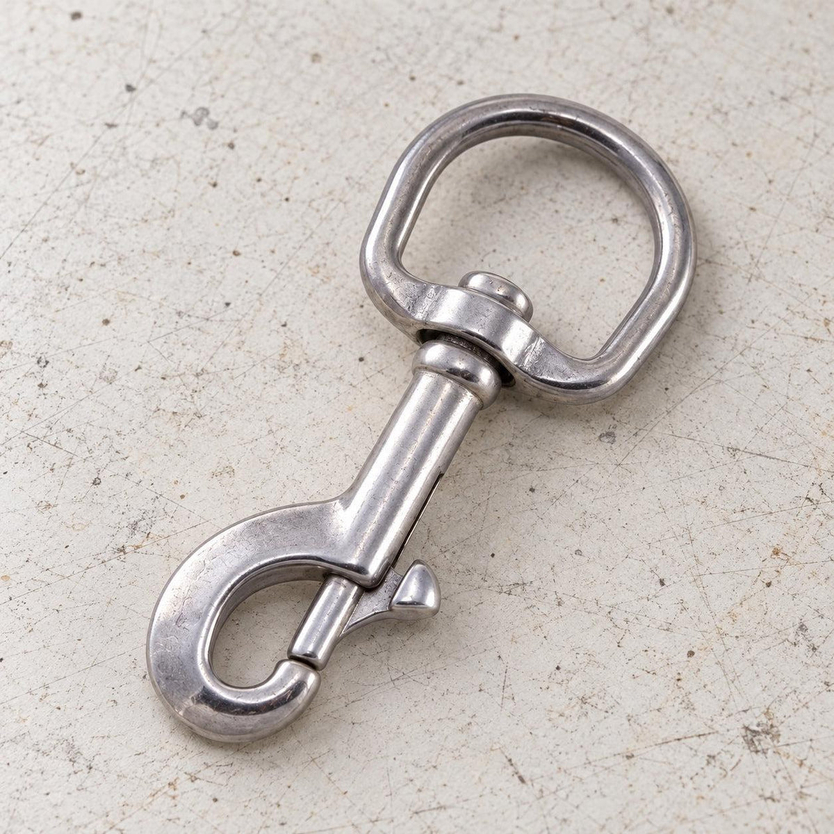 Open Box Hollis 3" Swivel Bolt Snap Sst — default, open box, lightly used on off-white work table
