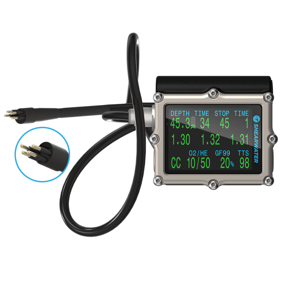 Shearwater Petrel 3 Dive Computer - Monitor 4-Pin (30" Cable)