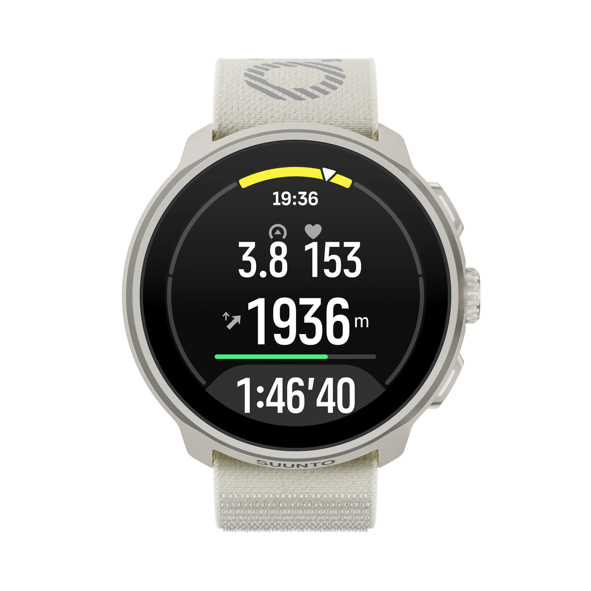 Suunto Run Frost Gray data screen