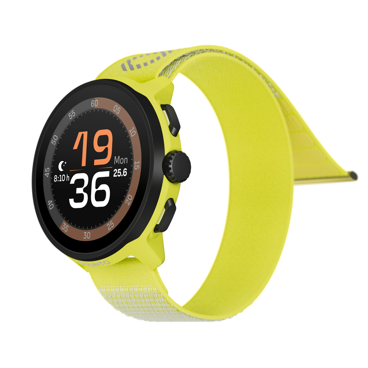 Suunto Run Lime perspective watchface