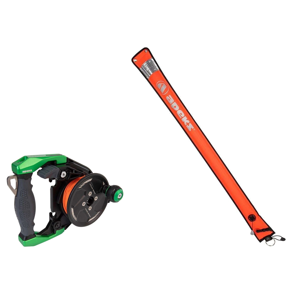 Apeks Reel + DSMB Package – Ascend Dive Reel + 1.4 m DSMB — includes Apeks Ascend Dive Reel, Apeks DSMB Orange 1.4 M Orange/…