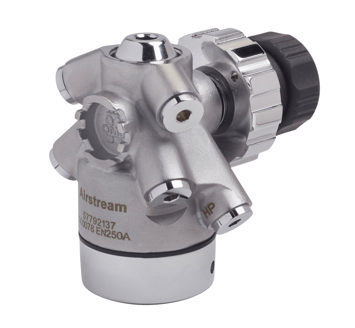 OMS Dive Gear AirStream 1 (DIN) Style Chrome