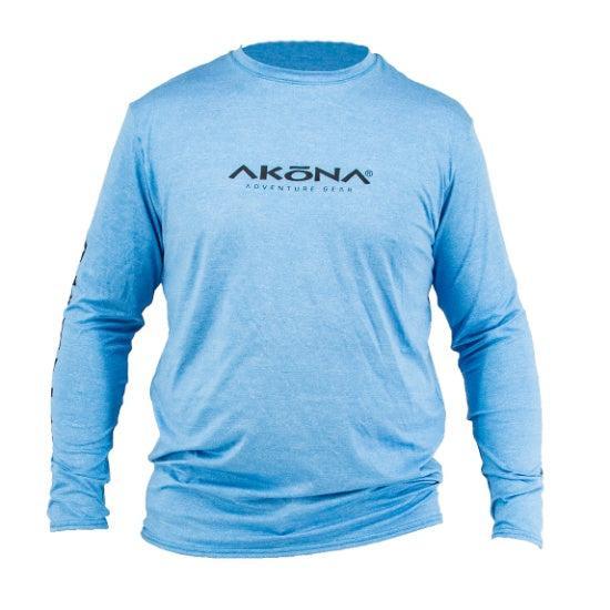 AKONA Long Sleeve Men's Sun Shirt-Blue-M-