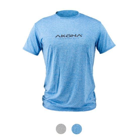 AKONA Short Sleeve Men's Sun Shirt-Blue-M-