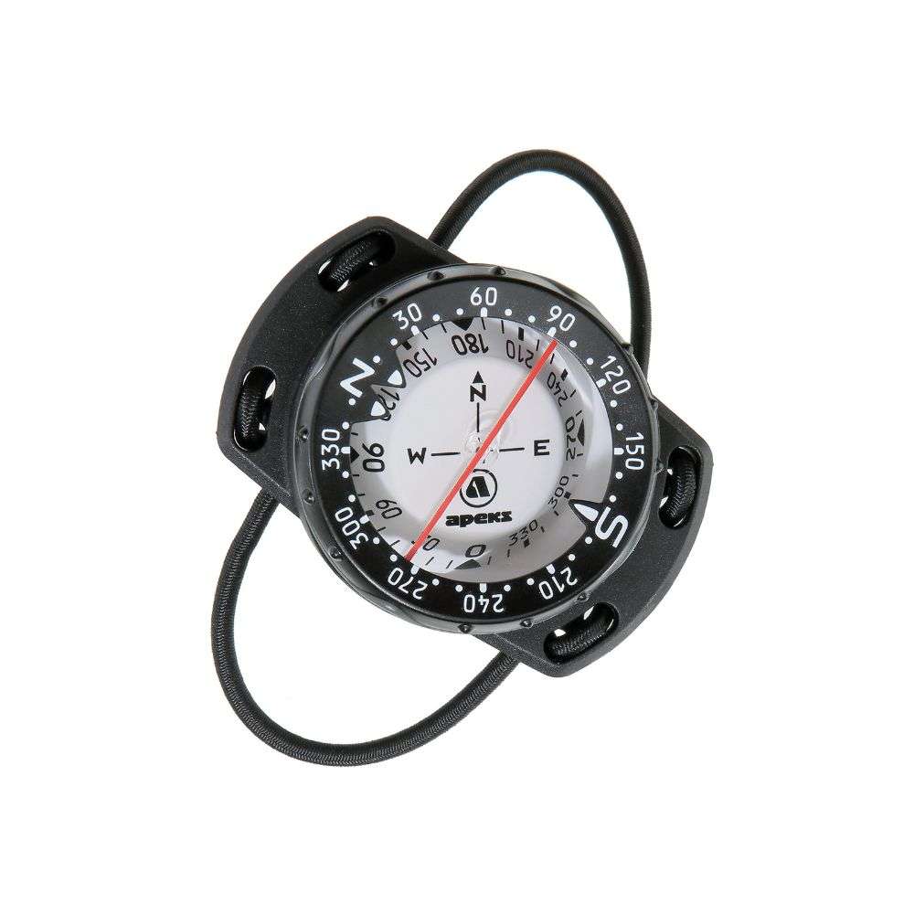 Apeks Compass with Bungee Mount Black/White-