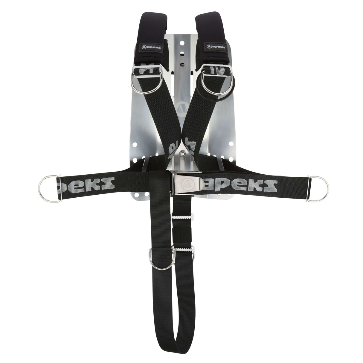 Apeks Deluxe Harness with Alu Plate Black/Grey-