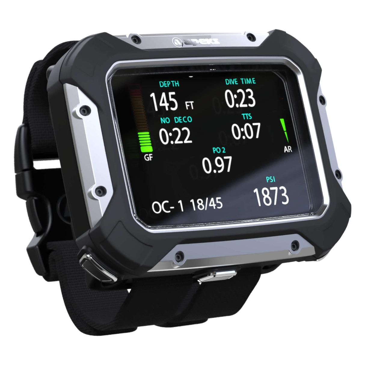 Apeks DSX Dive Computer w/ O2 Analyzer Black-
