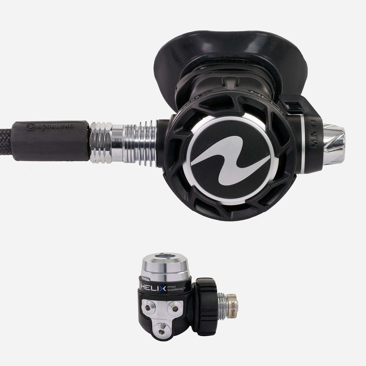 Aqualung Helix Compact Pro Dive Regulator Black-DIN-