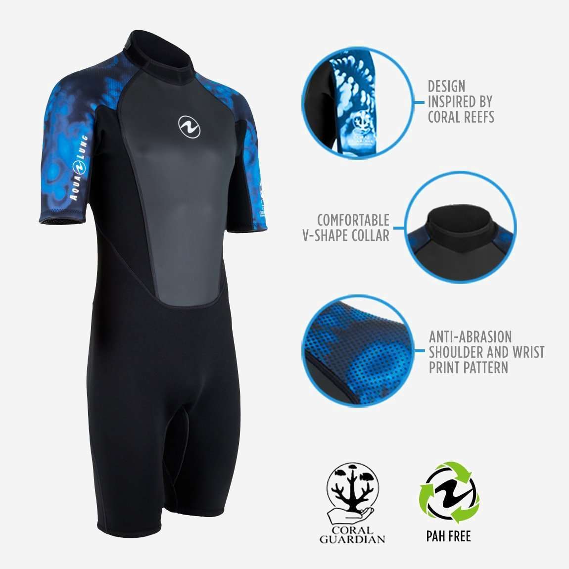 Aqualung Hydroflex Shorty 3/2mm Men's Dive Wetsuit-