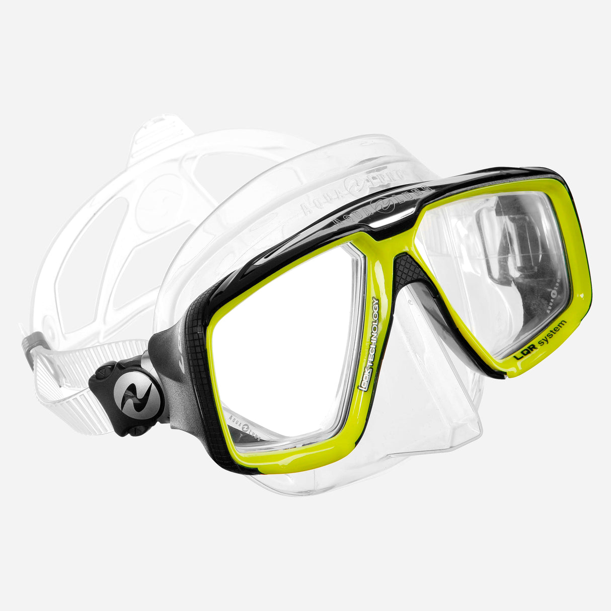 Aqualung Look Scuba Diving Mask-Transparent/Hot Lime-