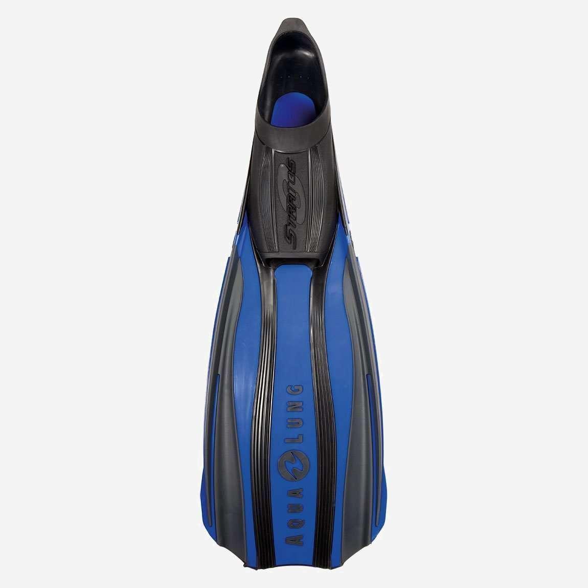 Aqualung Stratos 3 Full Foot Dive Fins-Blue/Dark Grey-5-6-