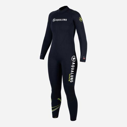 Aqualung Wave Men's Jumpsuit 5.5mm-Black/Bright Green-S-