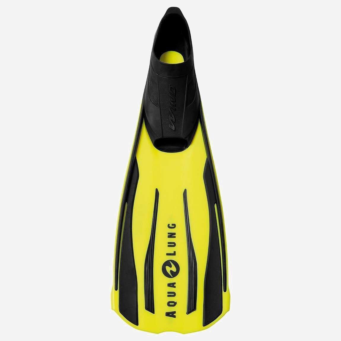 Aqualung Wind Full Foot Dive Fins-Hot Lime/Black-5-6-