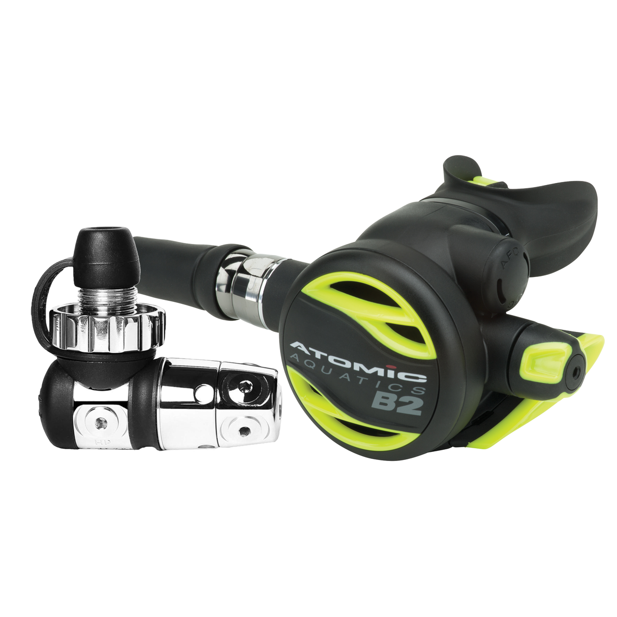 Atomic Aquatics B2 Regulator Set with Color Kit Included-Din-Yellow-