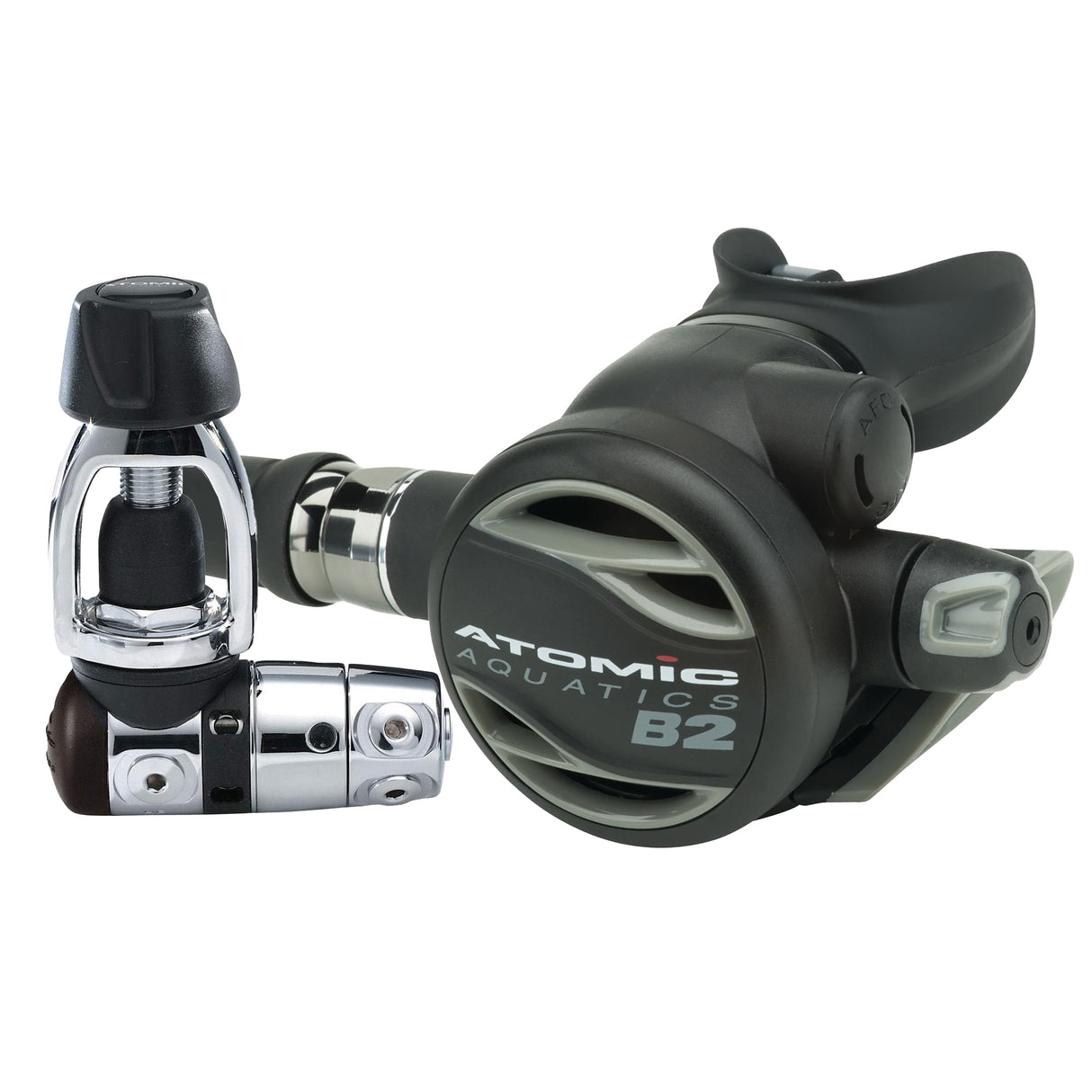 Atomic Aquatics B2 Regulator Set with Color Kit Included-Yoke-Gray-