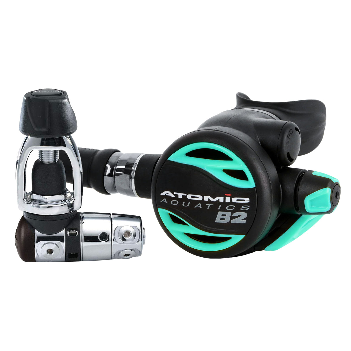Atomic Aquatics B2 Regulator Set with Color Kit Included-Yoke Sealed-Aqua-
