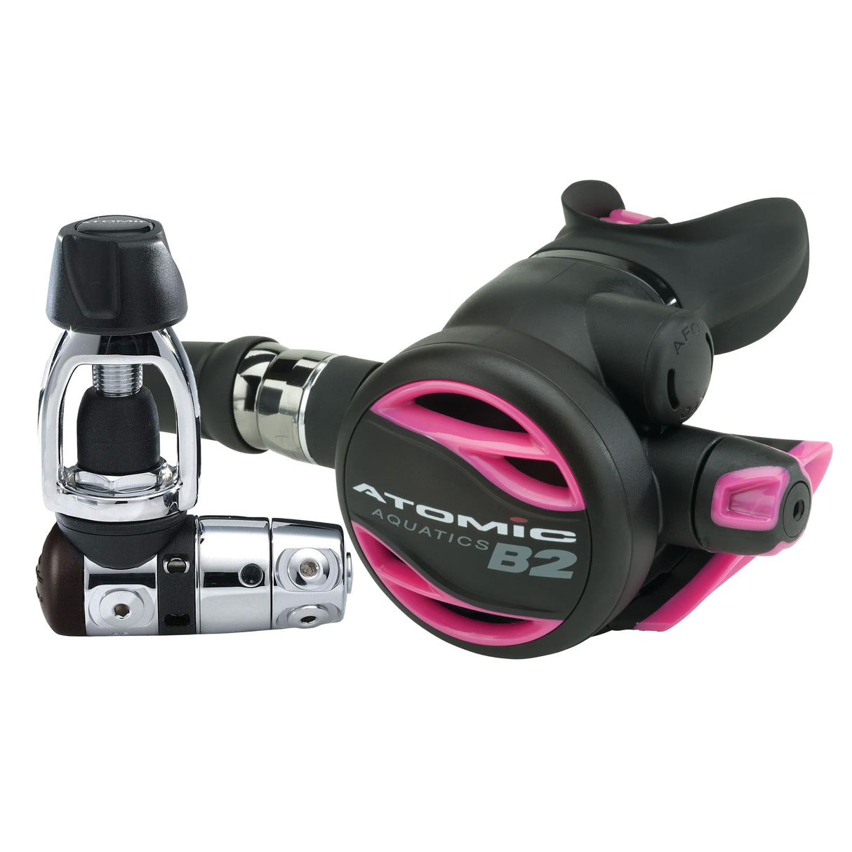 Atomic Aquatics B2 Regulator Set with Color Kit Included-Yoke Sealed-Pink-