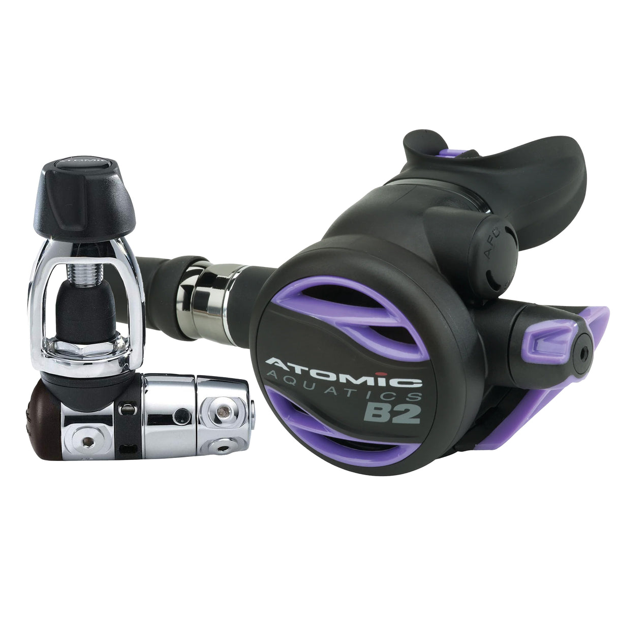 Atomic Aquatics B2 Regulator Set with Color Kit Included-Yoke Sealed-Purple-
