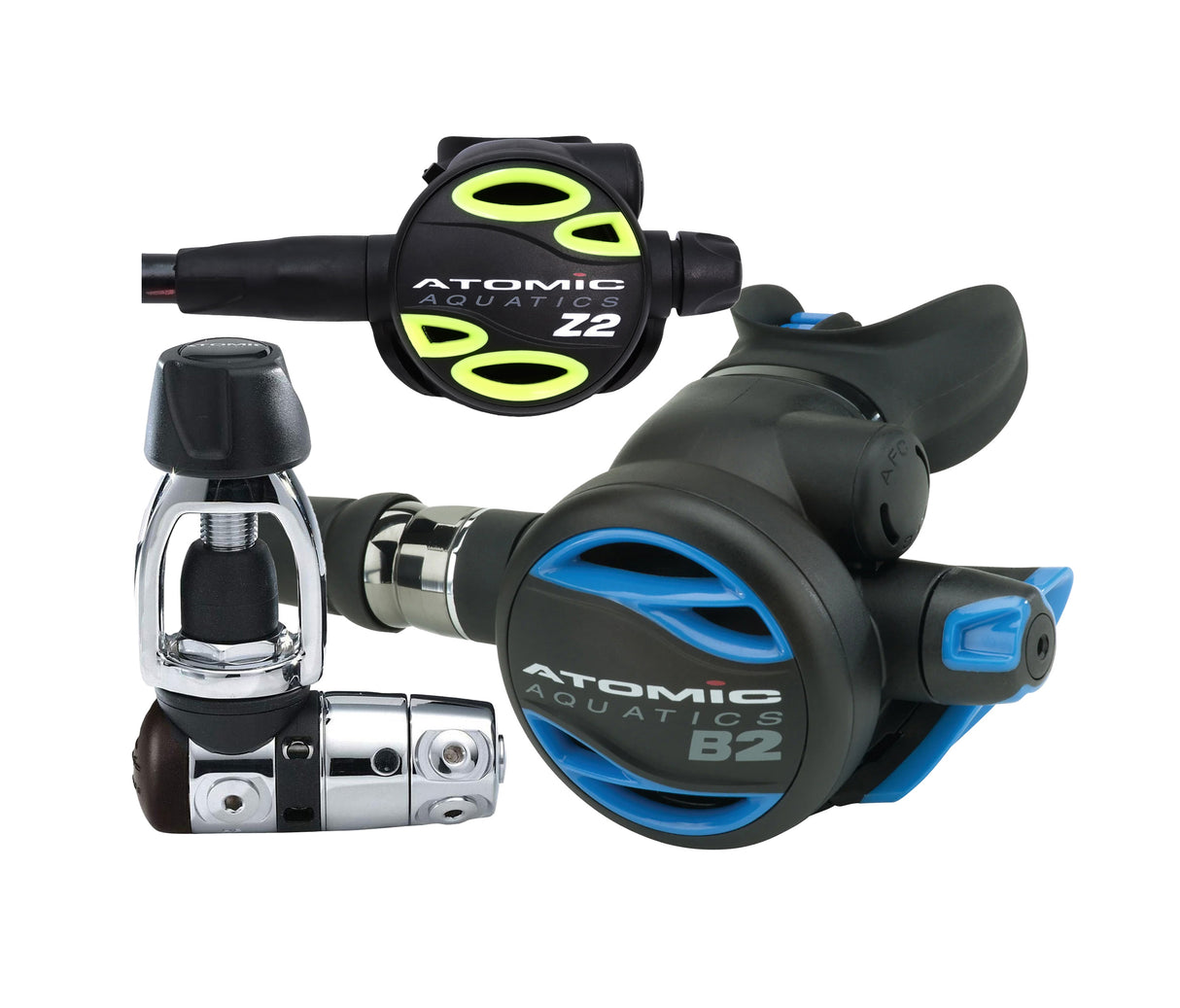 Atomic Aquatics B2 Regulator, Yoke with Color Kit and Z2 Octo Scuba Diving Package-Yoke-Royal Blue-