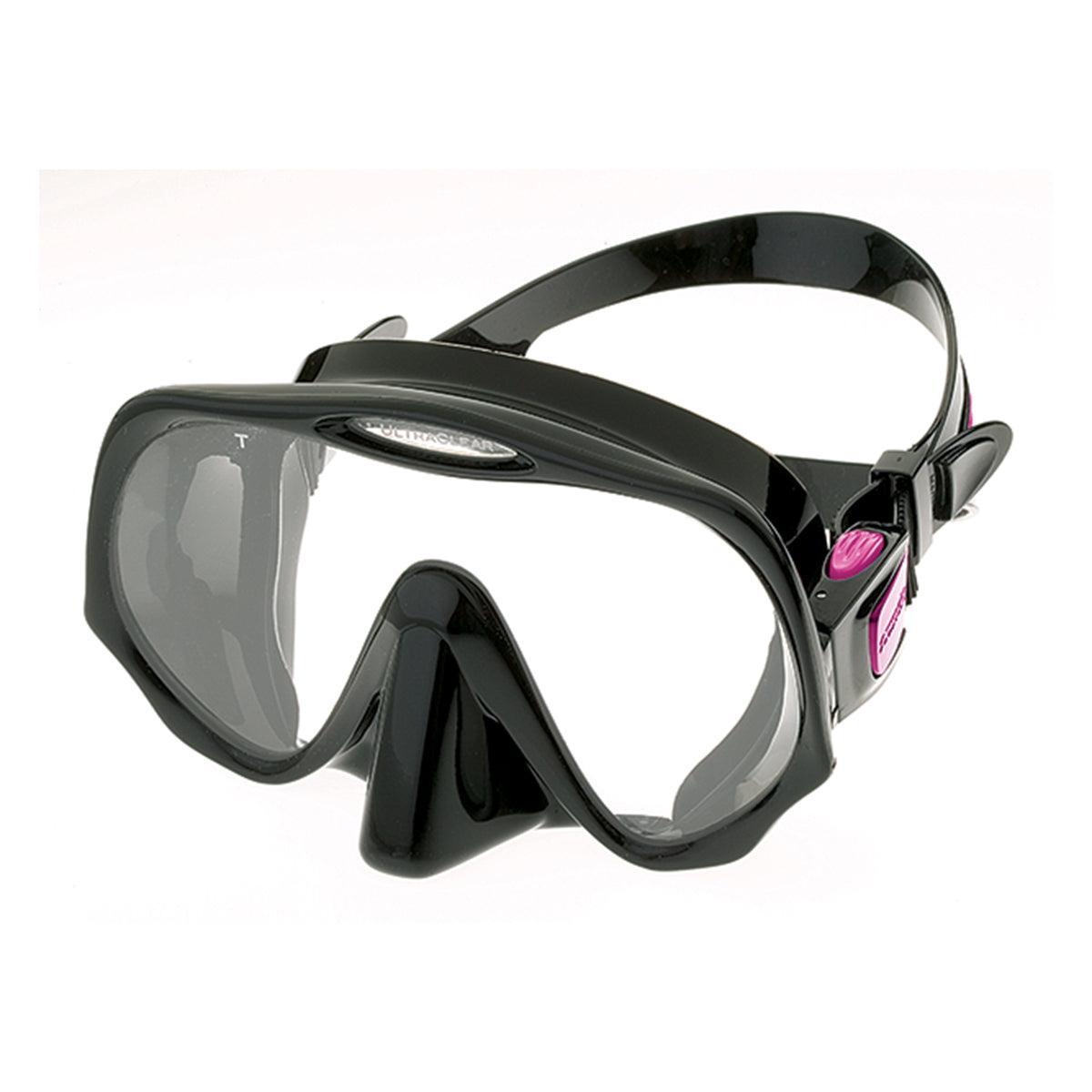 Atomic Aquatics Frameless Mask-Black/Fuchsia-Medium-