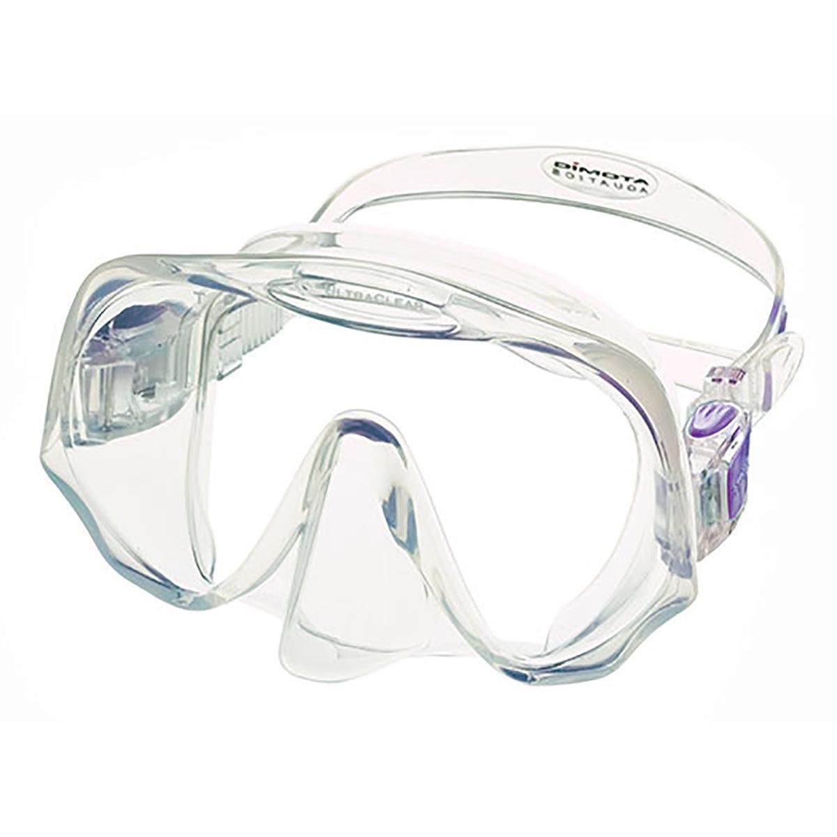 Atomic Aquatics Frameless Mask-Clear/Purple-Medium-