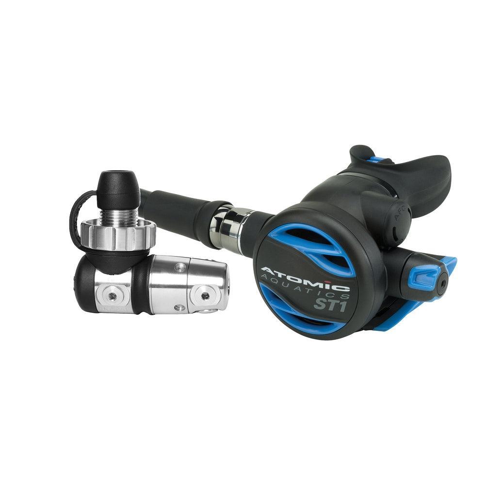 Atomic Aquatics ST1 Regulator Yoke Sealed Set w/ ST1 Color Kit Included-Din Sealed-Blue-