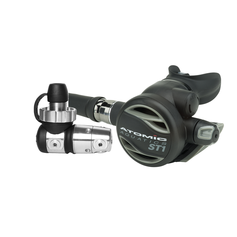 Atomic Aquatics ST1 Regulator Yoke Sealed Set w/ ST1 Color Kit Included-Din Sealed-Gray-
