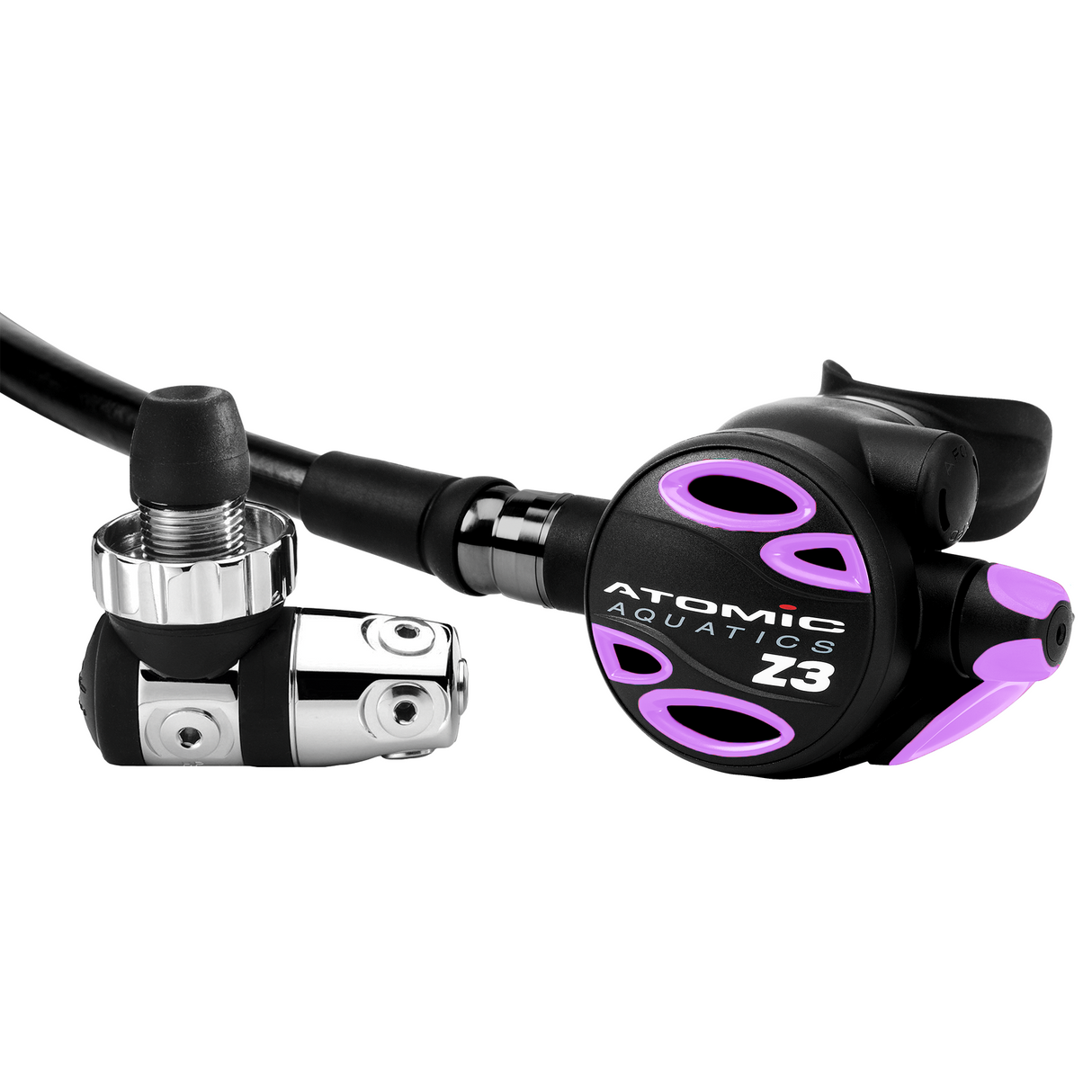 Atomic Aquatics Z3 Regulator Yoke Set with Z3 Color Kit Included-Din-Purple-