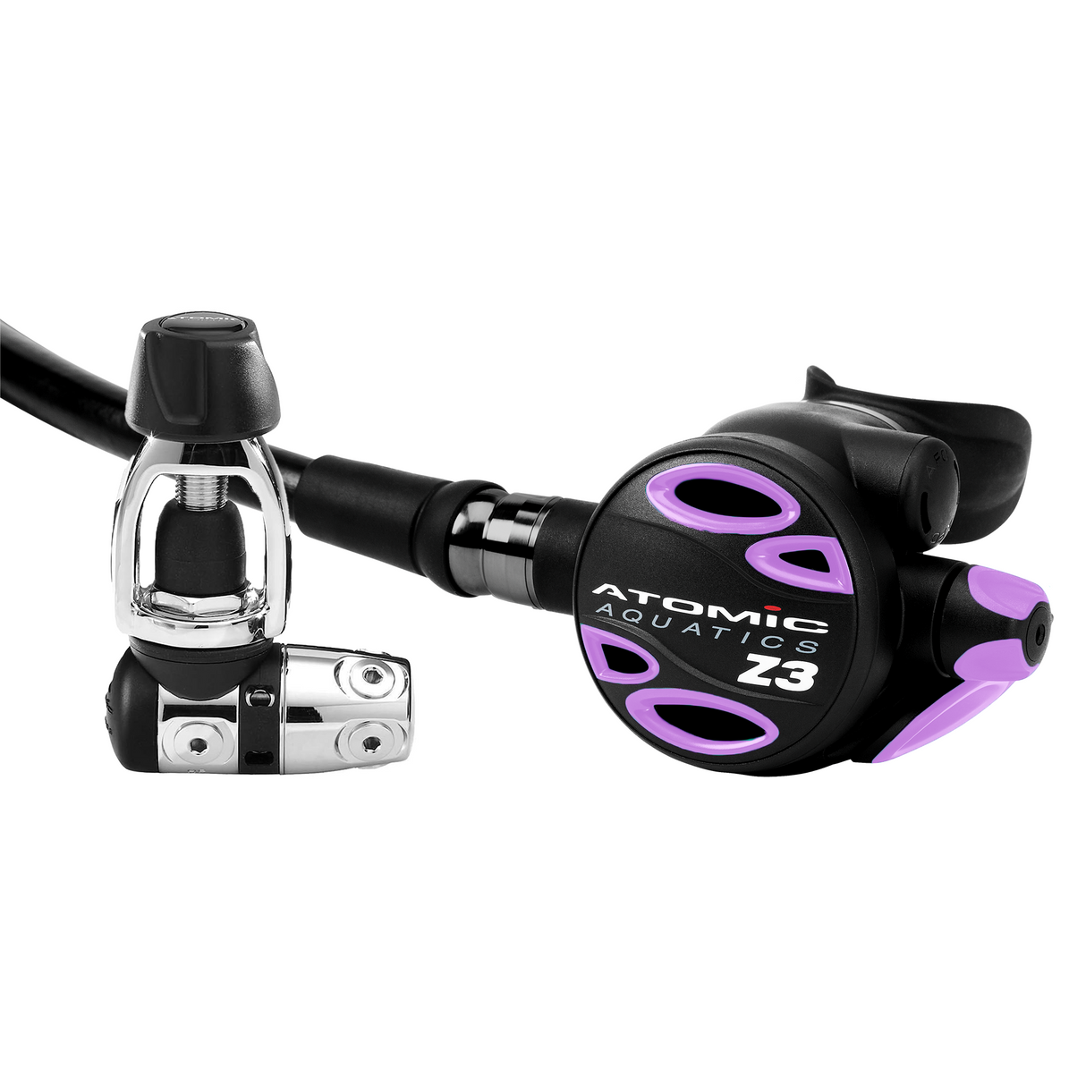 Atomic Aquatics Z3 Regulator Yoke Set with Z3 Color Kit Included-Yoke Sealed-Purple-